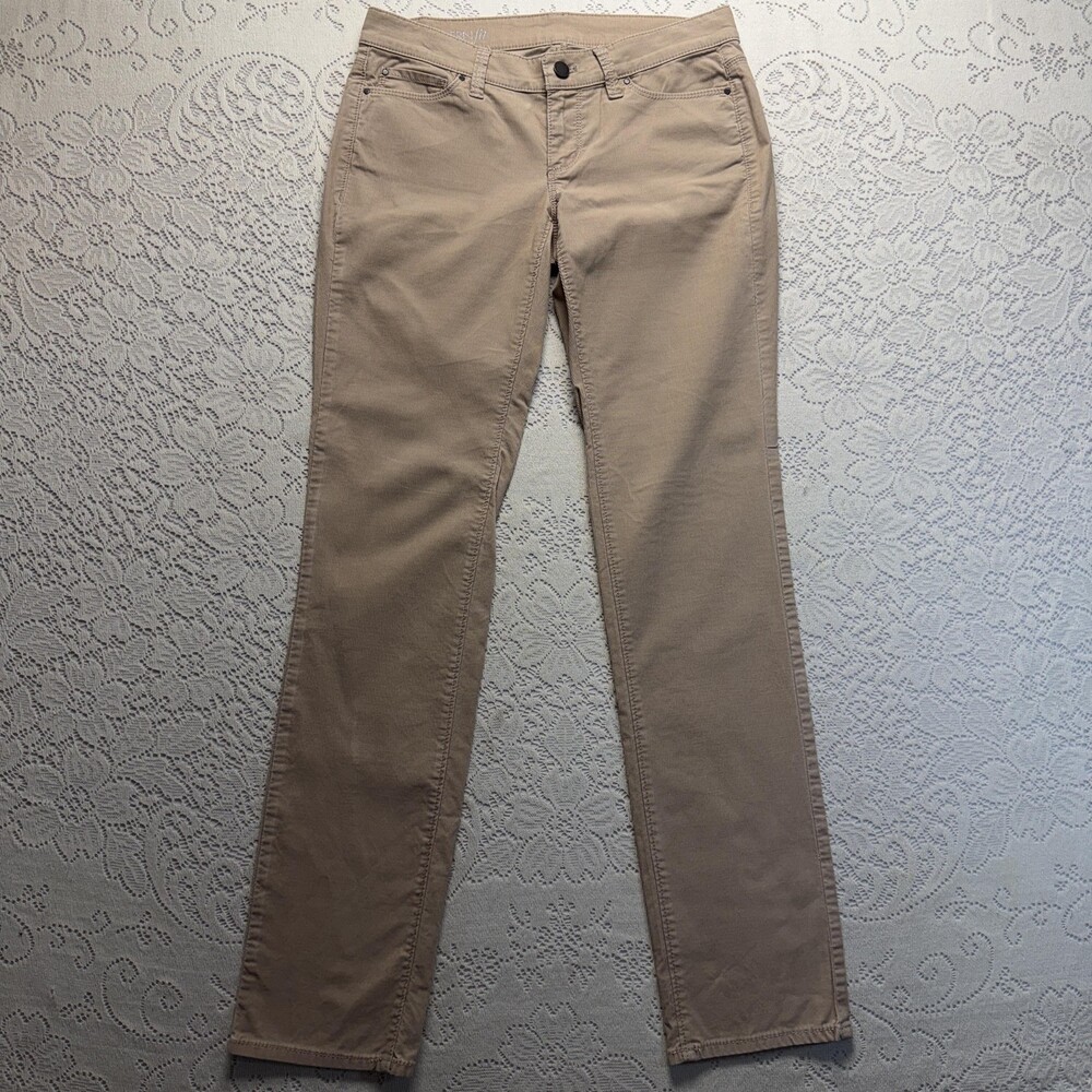 Ann Taylor Modern Fit Jeans Womens 2 Beige Mid Rise Straight Stretch Denim Pants